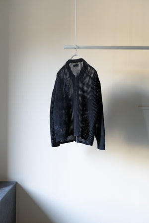 【THE JEAN PIERRE】"ジップメッシュニットシャツ"