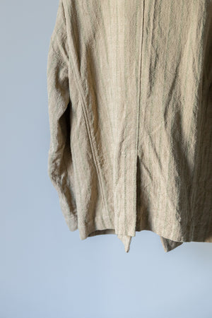 [YUTA MATSUOKA] "Silk linen dobby stripe cook jacket"