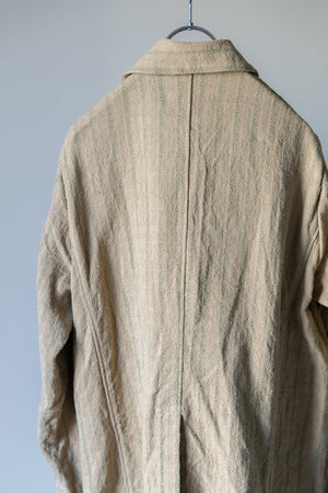 [YUTA MATSUOKA] "Silk linen dobby stripe cook jacket"