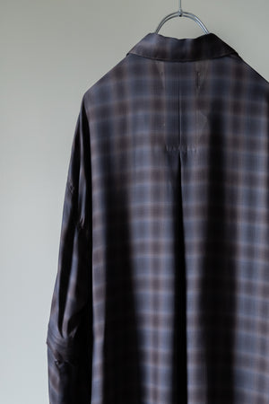 【Licht Bestreben】"Detachable Sleeve Hook-Cuff Check Shirt"