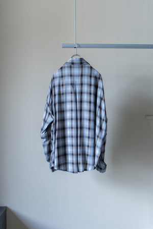 【Licht Bestreben】"Detachable Sleeve Hook-Cuff Check Shirt"