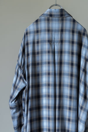 【Licht Bestreben】"Detachable Sleeve Hook-Cuff Check Shirt"