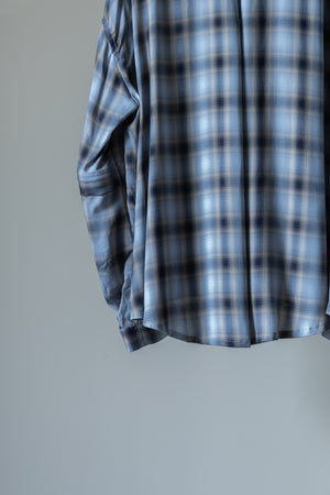 【Licht Bestreben】"Detachable Sleeve Hook-Cuff Check Shirt"