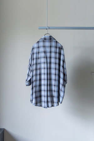 【Licht Bestreben】"Detachable Sleeve Hook-Cuff Check Shirt"