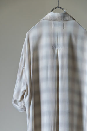 【Licht Bestreben】"Detachable Sleeve Hook-Cuff Check Shirt"