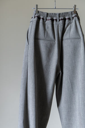【Licht Bestreben】"Twisted Waist Double Cloth Tweed Trousers"