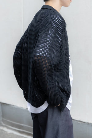 【THE JEAN PIERRE】"ジップメッシュニットシャツ"