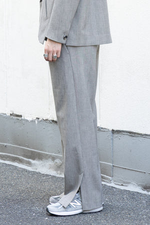 【Licht Bestreben】"Twisted Waist Double Cloth Tweed Trousers"
