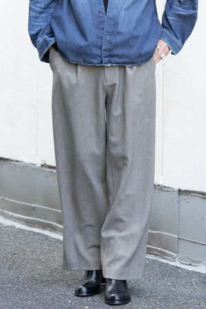 【Licht Bestreben】"Twisted Waist Double Cloth Tweed Trousers"