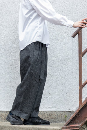 【Blanc YM】"Silk Denim Wide Pants"