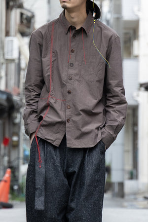 【YUTA MATSUOKA】"コットンリネンシャンブレークラシックシャツ"