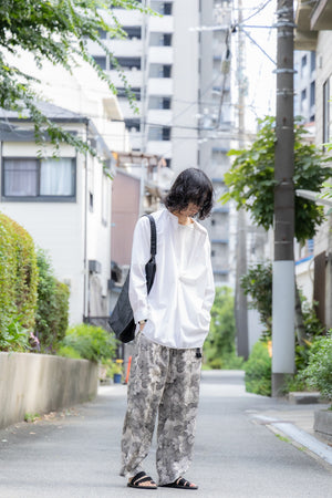 [SHUREN] "COTTON WOOL PLAIN SLEEPING SHIRT"
