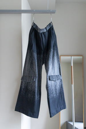 【Licht Bestreben】"Needle-Punched Thin Flap Baggy Pants"