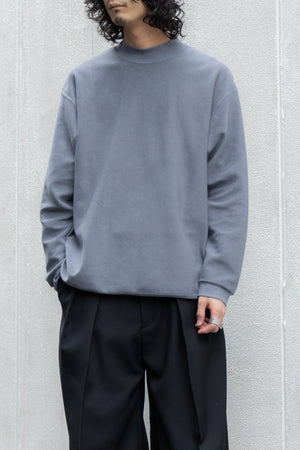 【CURLY&Co.】"FINE COTTON PILE MOCKNECK PULLOVER"
