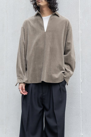 【Blanc YM】"Corduroy Skipper Shirts"