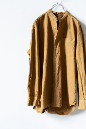 【YOKO SAKAMOTO】"GARMENT DYE BAND COLLAR SHIRT"