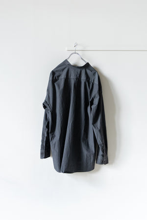 【YOKO SAKAMOTO】"NATURAL GARMENT DYE BAND COLLAR SHIRT"(蓬 × 墨)