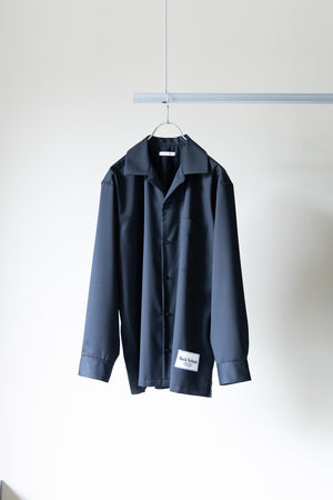 [SHEIK YERBOUTI]"SILK WOOL OPEN COLLAR SHIRT"
