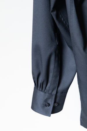 [SHEIK YERBOUTI]"SILK WOOL OPEN COLLAR SHIRT"