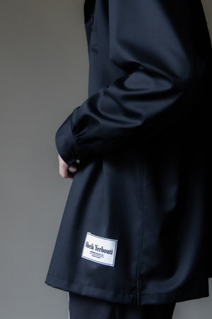 [SHEIK YERBOUTI]"SILK WOOL OPEN COLLAR SHIRT"