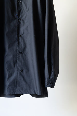 【KUON】"Cotton Poplin Kimono Collar Shirt"