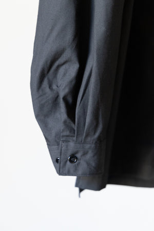 【KUON】"Cotton Poplin Kimono Collar Shirt"
