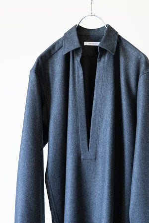 【SHEIK YERBOUTI】"SUPER120'S WOOL FRANNEL SKIPPER SHIRT"