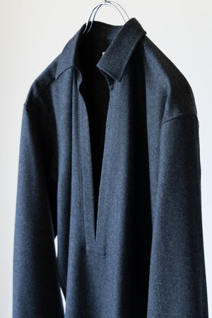 【SHEIK YERBOUTI】"SUPER120'S WOOL FRANNEL SKIPPER SHIRT"
