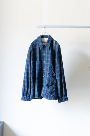 【YUTA MATSUOKA】"Fork Needle Punch Coach Jacket"