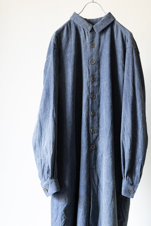 [YUTA MATSUOKA] "Pigment-coated long shirt coat"