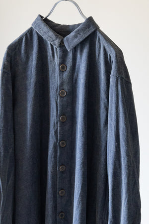 [YUTA MATSUOKA] "Pigment-coated long shirt coat"