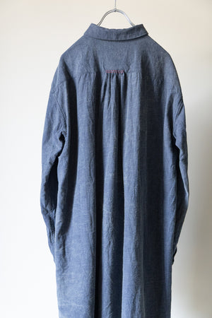 [YUTA MATSUOKA] "Pigment-coated long shirt coat"