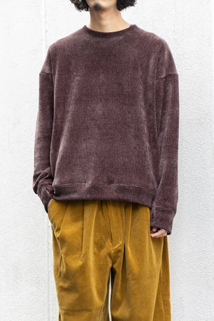 【CURLY&Co.】"MOLLE YARN STRIPE KNIT P/O CREW-NECK"