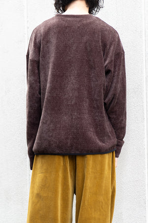 【CURLY&Co.】"MOLLE YARN STRIPE KNIT P/O CREW-NECK"