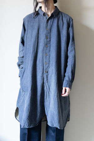 [YUTA MATSUOKA] "Pigment-coated long shirt coat"