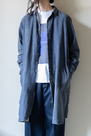 [YUTA MATSUOKA] "Pigment-coated long shirt coat"