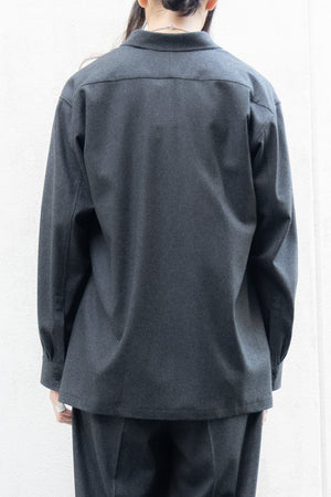 【SHEIK YERBOUTI】"SUPER120'S WOOL FRANNEL SKIPPER SHIRT"
