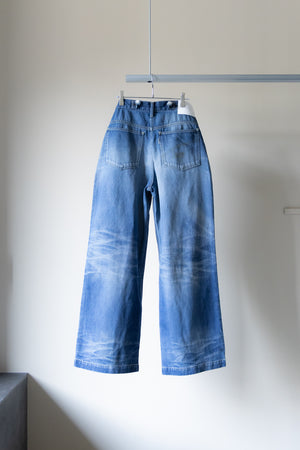 [THE JEAN PIERRE] "2-pleat denim trousers"