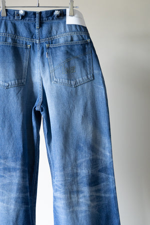 [THE JEAN PIERRE] "2-pleat denim trousers"