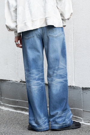 [THE JEAN PIERRE] "2-pleat denim trousers"