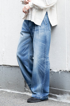 [THE JEAN PIERRE] "2-pleat denim trousers"