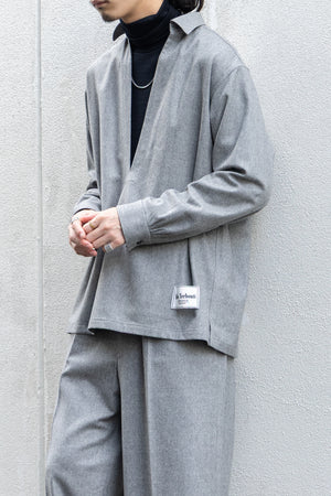 【SHEIK YERBOUTI】"SUPER120'S WOOL FRANNEL SKIPPER SHIRT"