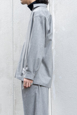 【SHEIK YERBOUTI】"SUPER120'S WOOL FRANNEL SKIPPER SHIRT"