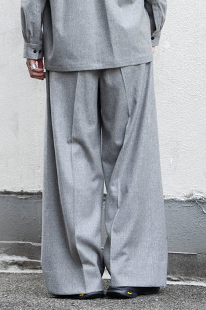 [SHEIK YERBOUTI] "Super 120's Wool Flannel Easy Pants"