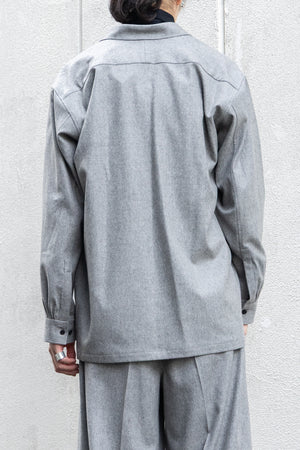 【SHEIK YERBOUTI】"SUPER120'S WOOL FRANNEL SKIPPER SHIRT"
