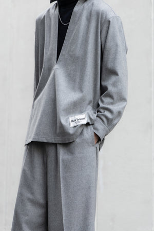 【SHEIK YERBOUTI】"SUPER120'S WOOL FRANNEL SKIPPER SHIRT"