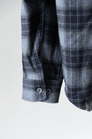 【nuterm】"Check Flannel Military Sleeve Shirts"