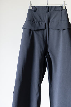 【Licht Bestreben】"3 LAYER SHIN FLAP BAGGY TROUSERS"