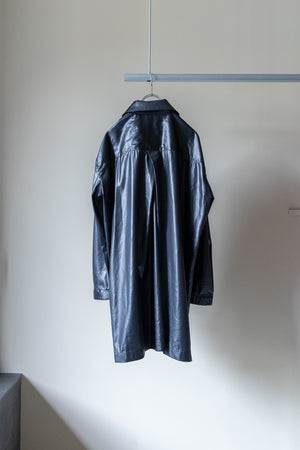 【Licht Bestreben】"FAKE-FAKE LEATHER Ⅱ BALMACAAN COAT"