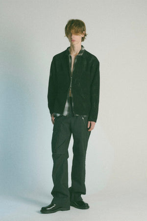 【THE JEAN PIERRE】"ジップメッシュニットシャツ"